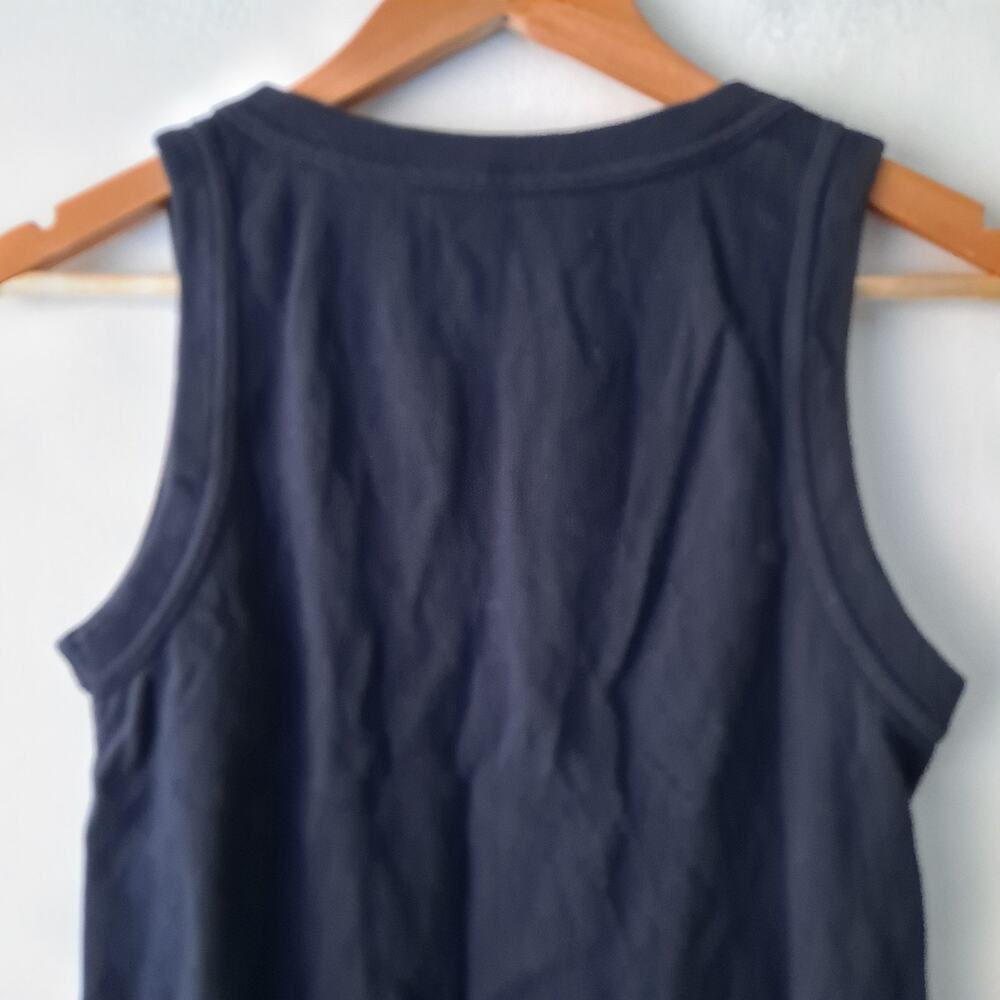 American Giant Rib Tank Sleeveless Stretch Scoop Neck Top Black Womens Size XS - Picture 7 of 10